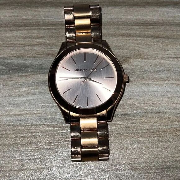 Michael Kors slim runway watch women’s rose gold MK3197 classiccore preppy - Picture 2 of 7